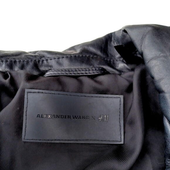 Alexander Wang x H&M Quilted Leather Moto Jacket | Y2K Streetwear Fall Staple - Picture 11 of 16